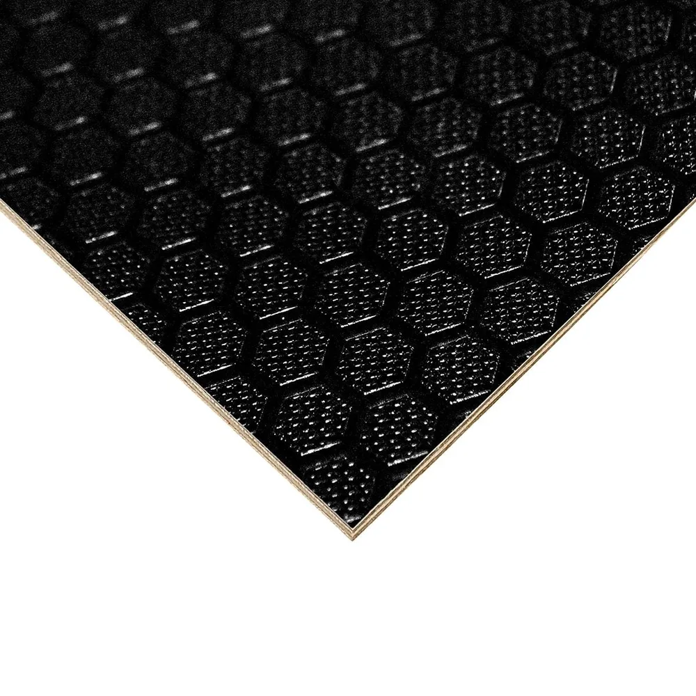 Birken-Multiplex-Platte 6,5 mm mit Hexagon-Oberfläche, schwarz