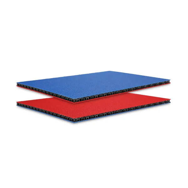 PP-Hohlkammerplatte SolidLite 6,8 mm in Blau und Rot
